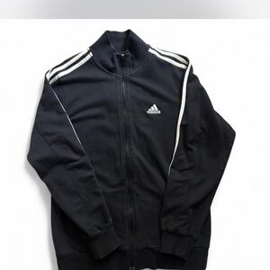 Adidas Men's Black and White Bomber Jacket